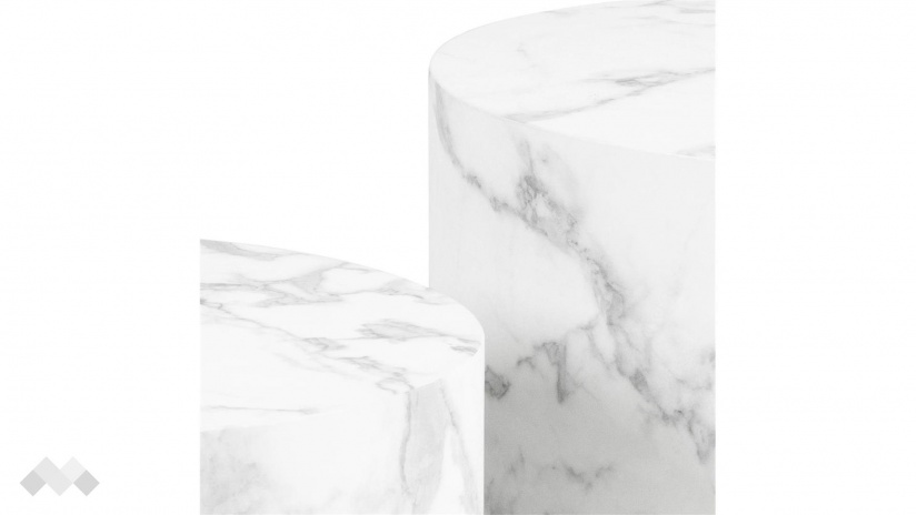 Холна маса Заре комплект маси бял мрамор - изглед 3