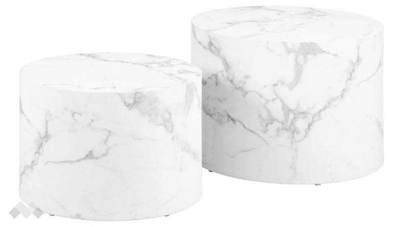 Холна маса Заре комплект маси бял мрамор - изглед 1