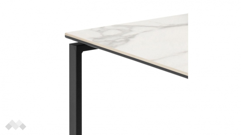 Холна маса Катрина комплект маси бял мрамор с черно - изглед 4 - МебелМаг Холна маса Катрина комплект маси бял мрамор с черно - изглед 4