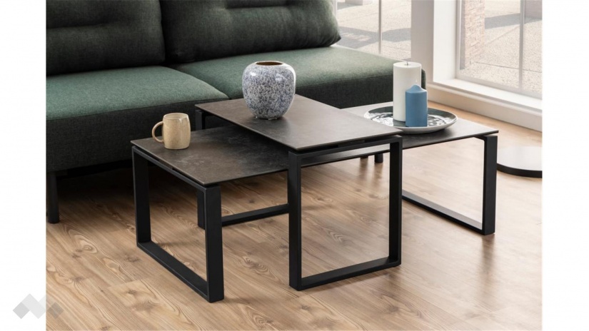 Холна маса Катрина комплект маси черен с черен мат - изглед 8 - МебелМаг Холна маса Катрина комплект маси черен с черен мат - изглед 8