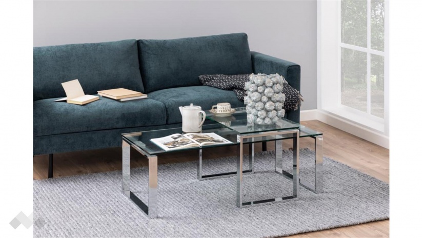 Холна маса Катрина комплект маси хром - изглед 8 - МебелМаг Холна маса Катрина комплект маси хром - изглед 8