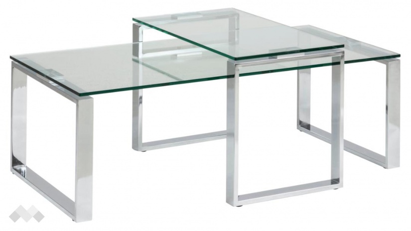 Холна маса Катрина комплект маси хром - изглед 1 - МебелМаг Холна маса Катрина комплект маси хром - изглед 1