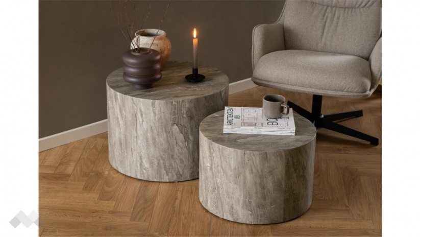 Холна маса Заре комплект маси сив мрамор - изглед 5 - МебелМаг Холна маса Заре комплект маси сив мрамор - изглед 5