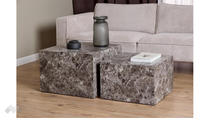 Холна маса Заре комплект маси кафяв мрамор - изглед 5