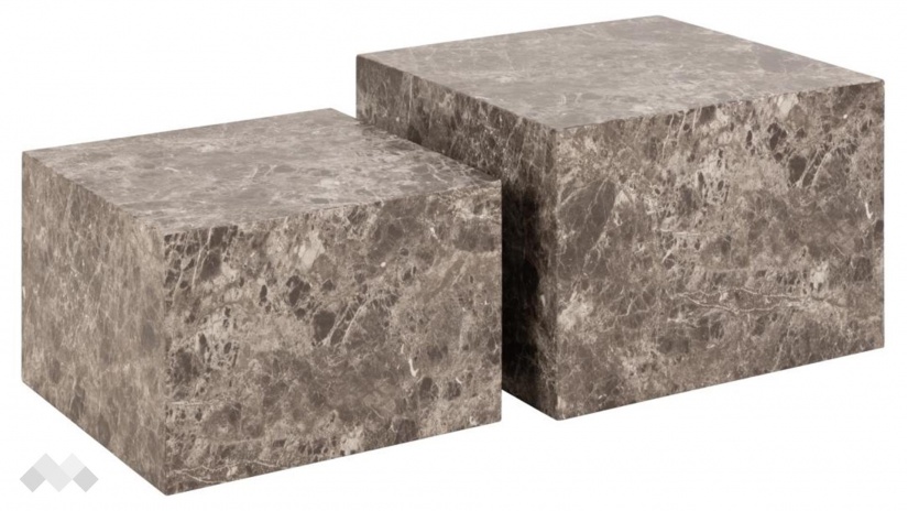 Холна маса Заре комплект маси кафяв мрамор - изглед 1
