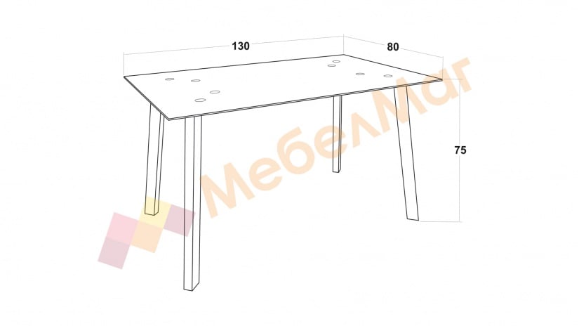 Трапезна маса ELEGANTA DT-107 неразтегателни - изглед 2