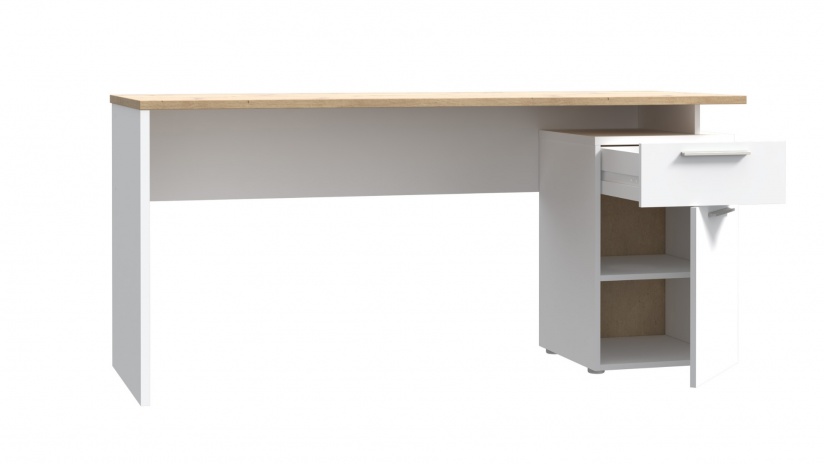 Бюро Коста дъб артисан с бяло - изглед 5 - МебелМаг Бюро Коста дъб артисан с бяло - изглед 5