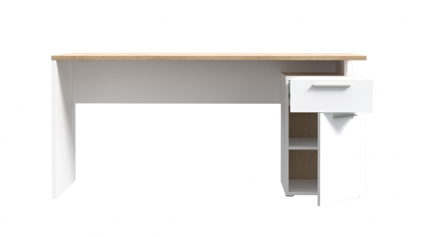 Бюро Коста дъб артисан с бяло - изглед 4 - МебелМаг Бюро Коста дъб артисан с бяло - изглед 4