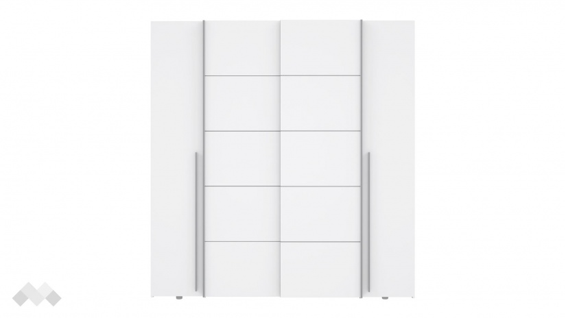 Гардероб Арагона четирикрилни бял - изглед 4 - МебелМаг Гардероб Арагона четирикрилни бял - изглед 4