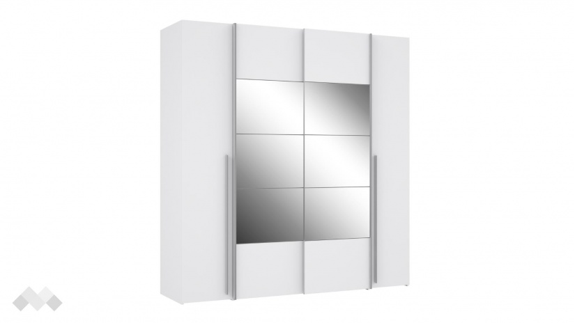 Гардероб Арагона четирикрилни бял - изглед 2
