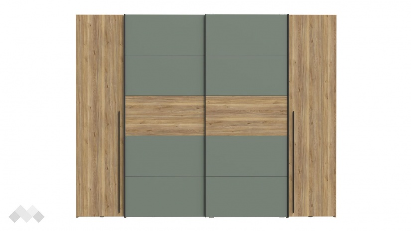 Гардероб Арагона четирикрилни дъб маувела с олив - изглед 4 - МебелМаг Гардероб Арагона четирикрилни дъб маувела с олив - изглед 4