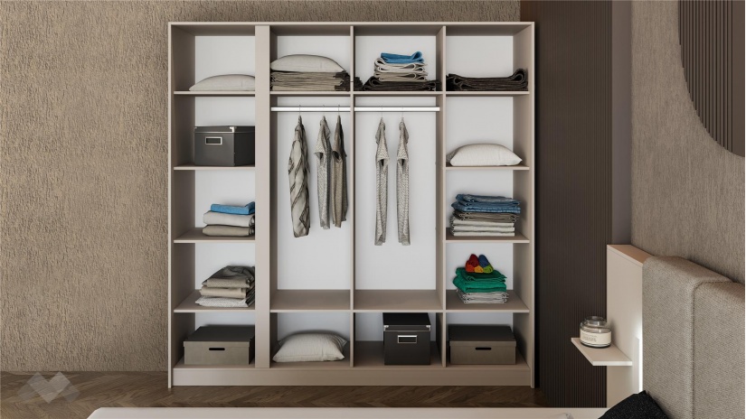 Гардероб Кашмир четирикрилни кашмир - изглед 2 - МебелМаг Гардероб Кашмир четирикрилни кашмир - изглед 2