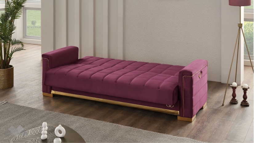 Диван Агра триместни бордо - изглед 4 - МебелМаг Диван Агра триместни бордо - изглед 4