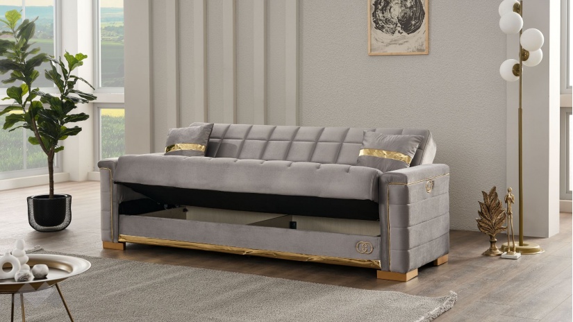 Диван Агра триместни сив - изглед 3