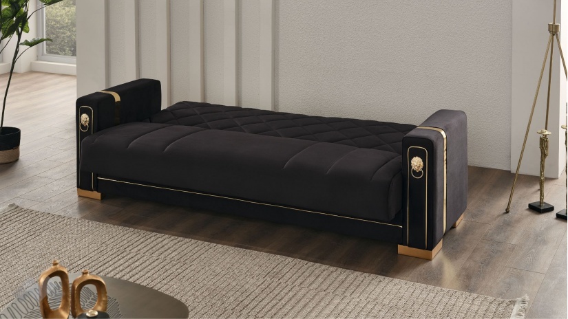 Диван Анталия триместни черен - изглед 4