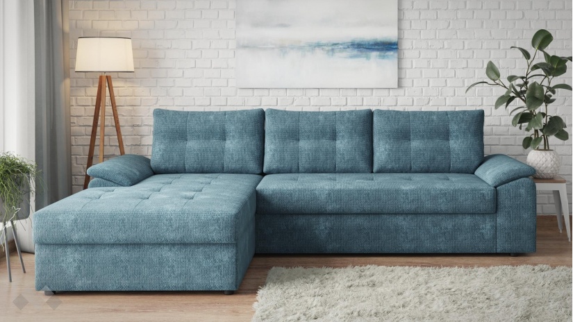 Ъглов диван Азалия с посока деним - изглед 2 - МебелМаг Ъглов диван Азалия с посока деним - изглед 2