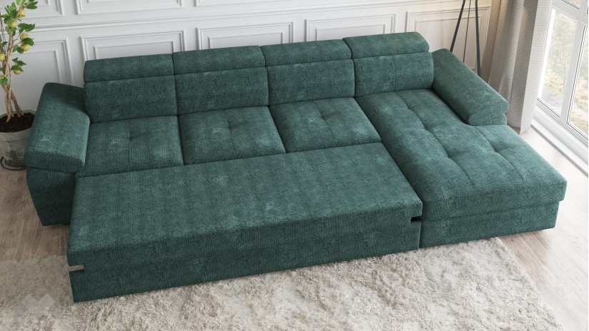 Ъглов диван Джент с посока зелен - изглед 4