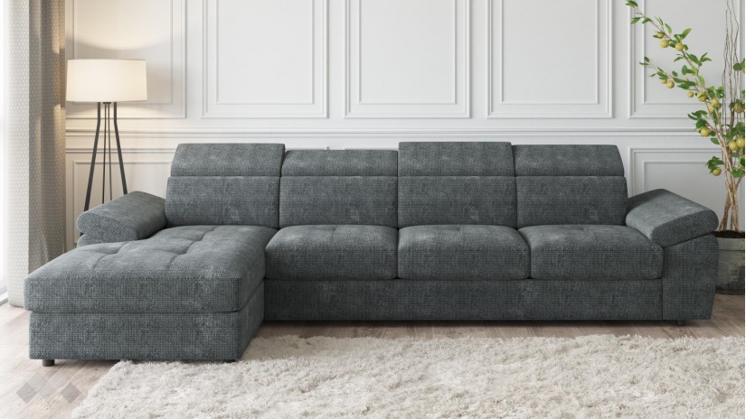 Ъглов диван Джент с посока графит - изглед 2 - МебелМаг Ъглов диван Джент с посока графит - изглед 2