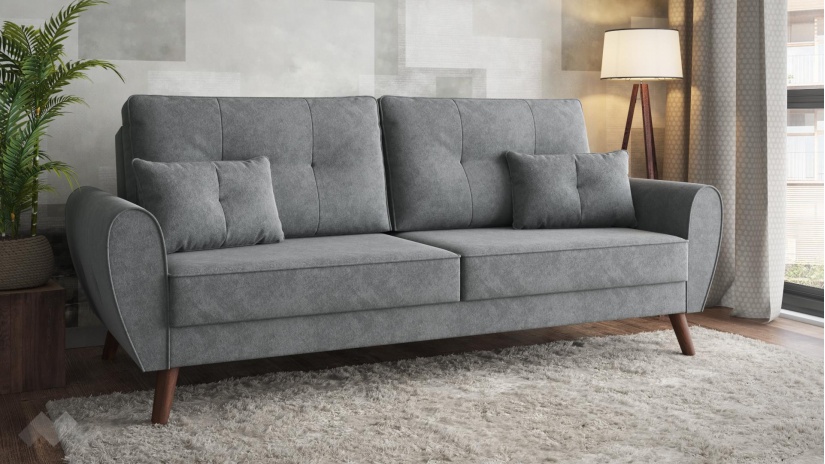 Диван Мерива триместни сив - изглед 2