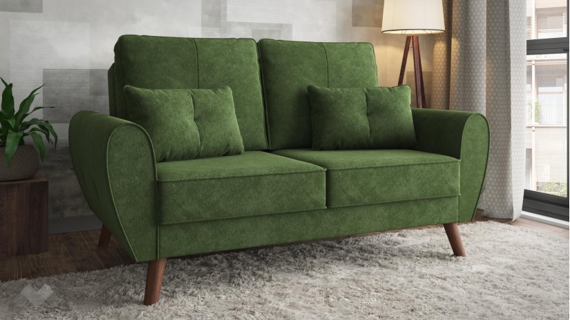 Диван Мерива двуместни зелен - изглед 2