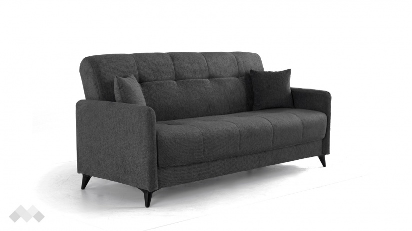 Диван Басел Покет триместни графит - изглед 3 - МебелМаг Диван Басел Покет триместни графит - изглед 3