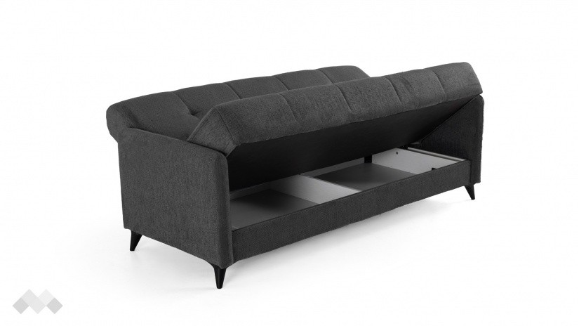 Диван Басел Покет триместни графит - изглед 4 - МебелМаг Диван Басел Покет триместни графит - изглед 4
