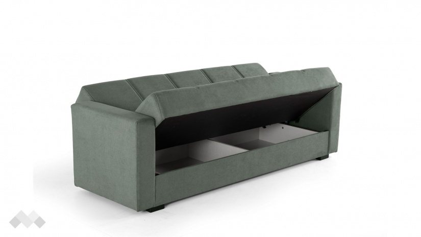 Диван Фиорина триместни зелен - изглед 4 - МебелМаг Диван Фиорина триместни зелен - изглед 4