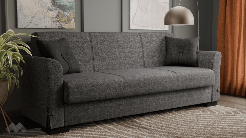 Диван Флоранс триместни сив - изглед 1