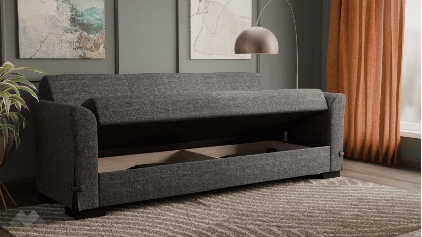 Диван Флоранс триместни сив - изглед 3