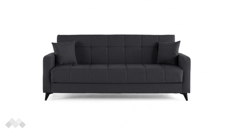 Диван Ламина триместни графит - изглед 2 - МебелМаг Диван Ламина триместни графит - изглед 2