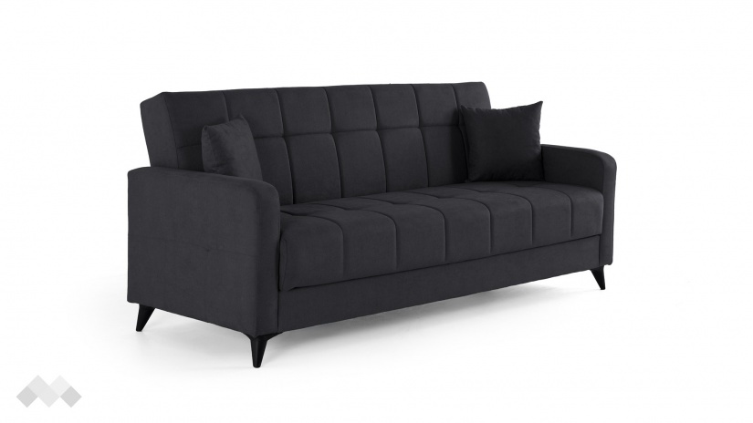 Диван Ламина триместни графит - изглед 3 - МебелМаг Диван Ламина триместни графит - изглед 3