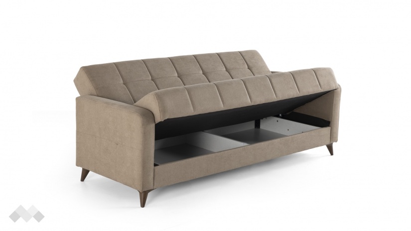 Диван Ламина триместни кафяв - изглед 4
