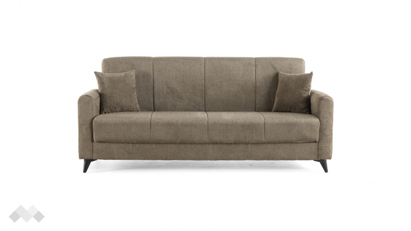 Диван Нуби триместни кафяв - изглед 2