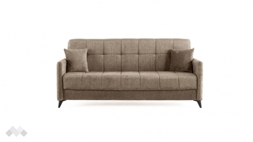 Диван Санти триместни кафяв - изглед 3 - МебелМаг Диван Санти триместни кафяв - изглед 3