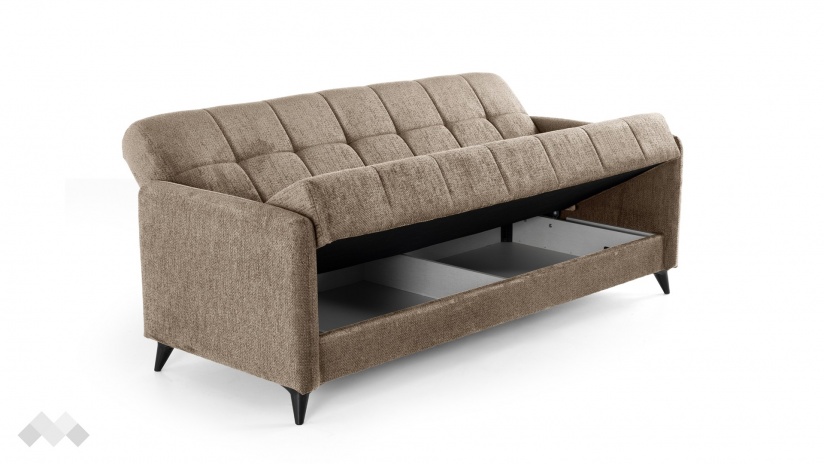 Диван Санти триместни кафяв - изглед 4 - МебелМаг Диван Санти триместни кафяв - изглед 4