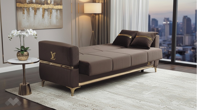 Диван Верино триместни кафяв - изглед 4 - МебелМаг Диван Верино триместни кафяв - изглед 4