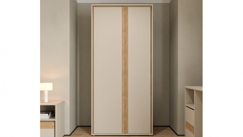 Гардероб Векслин двукрилни пясък с дъб маувела - изглед 1