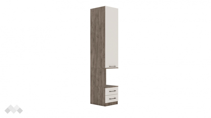 Гардероб Комо еднокрилни орех селект тъмен с кашмир - изглед 1 - МебелМаг Гардероб Комо еднокрилни орех селект тъмен с кашмир - изглед 1