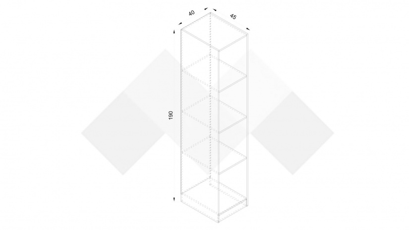 Етажерка Адам дъб крафт бял с дъб крафт сив - изглед 2