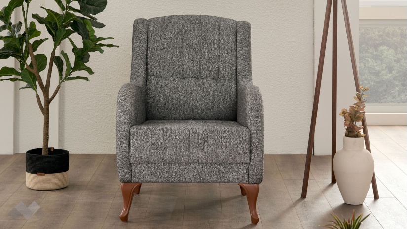 Фотьойл Аселия сив - изглед 2 - МебелМаг Фотьойл Аселия сив - изглед 2