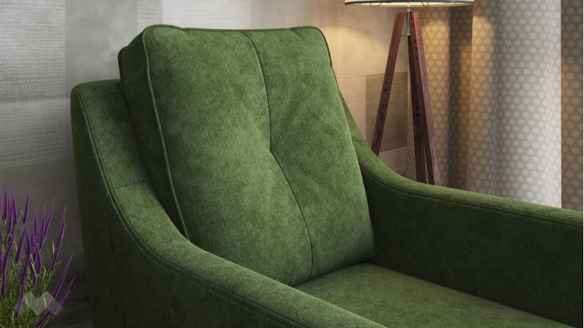Фотьойл Мерива зелен - изглед 3 - МебелМаг Фотьойл Мерива зелен - изглед 3