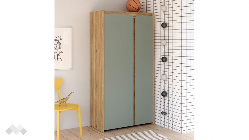 Детски спален комплект Холис Х3 дъб маувела с олив - изглед 4 - МебелМаг Детски спален комплект Холис Х3 дъб маувела с олив - изглед 4