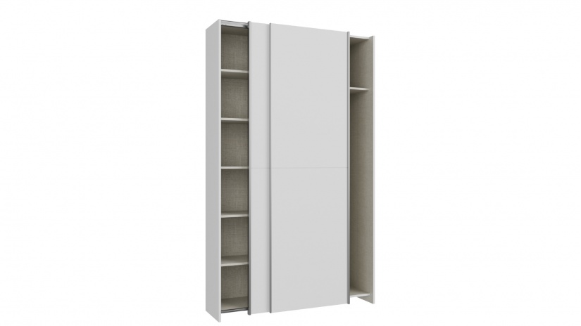 Гардероб Хомано с плъзгащи врати бял - изглед 7