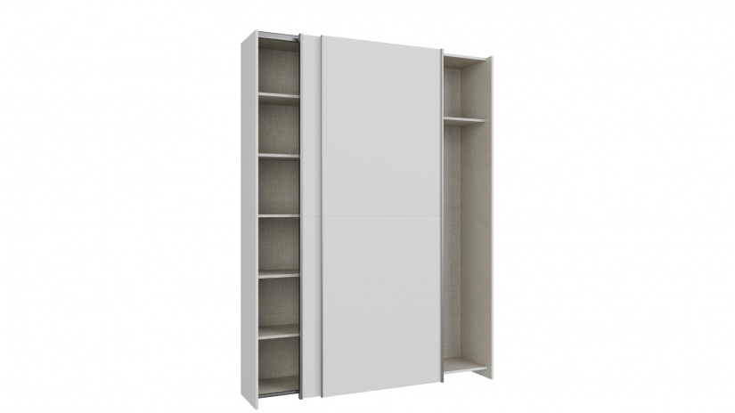 Гардероб Хомано с плъзгащи врати бял - изглед 6 - МебелМаг Гардероб Хомано с плъзгащи врати бял - изглед 6
