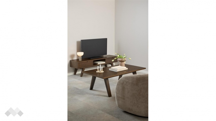 Холна маса Алайн тъмен дъб натурал - изглед 6