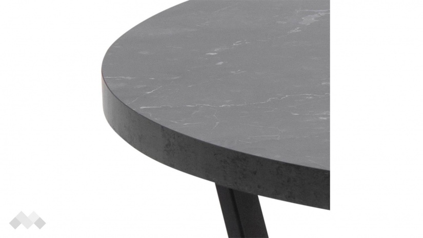 Холна маса Амбъл сив мрамор с черно - изглед 3