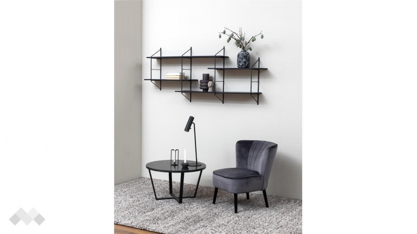 Холна маса Амбъл сив мрамор с черно - изглед 8