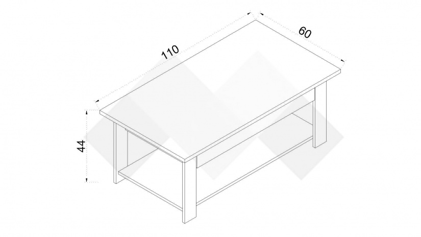 Холна маса Анелия венге - изглед 3 - МебелМаг Холна маса Анелия венге - изглед 3