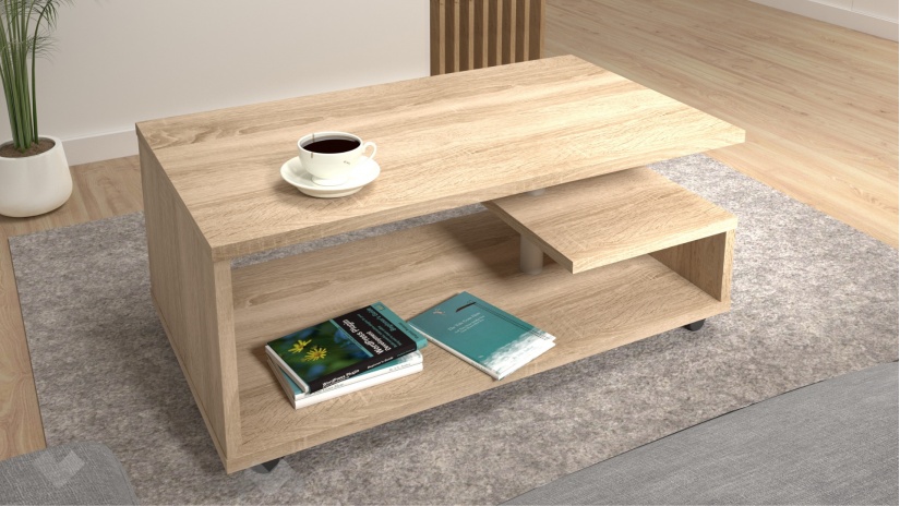 Холна маса Байли дъб сонома - изглед 2 - МебелМаг Холна маса Байли дъб сонома - изглед 2