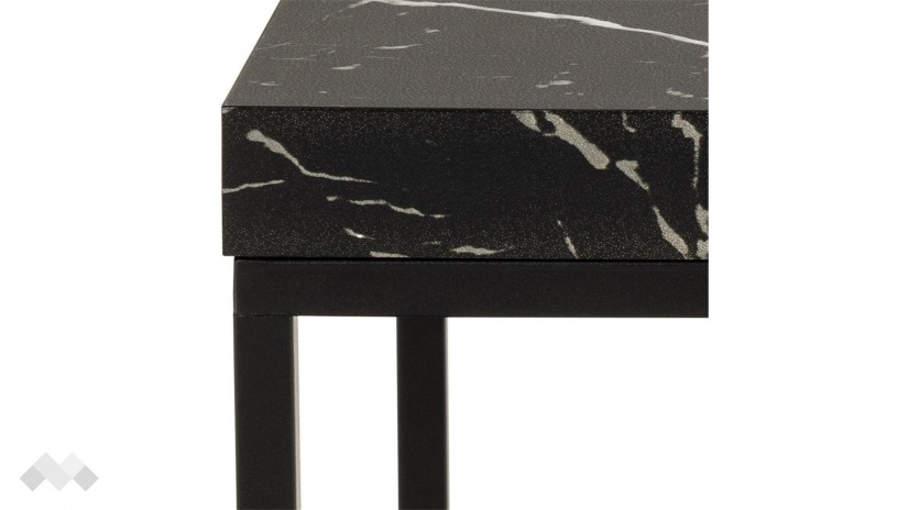 Холна маса Бароса черен мрамор с черно - изглед 3